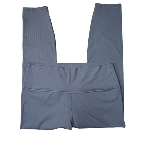 ATHLETA • Transcend Rib High-Rise 7/8 Legging Shadow Blue Size L - Picture 3 of 15